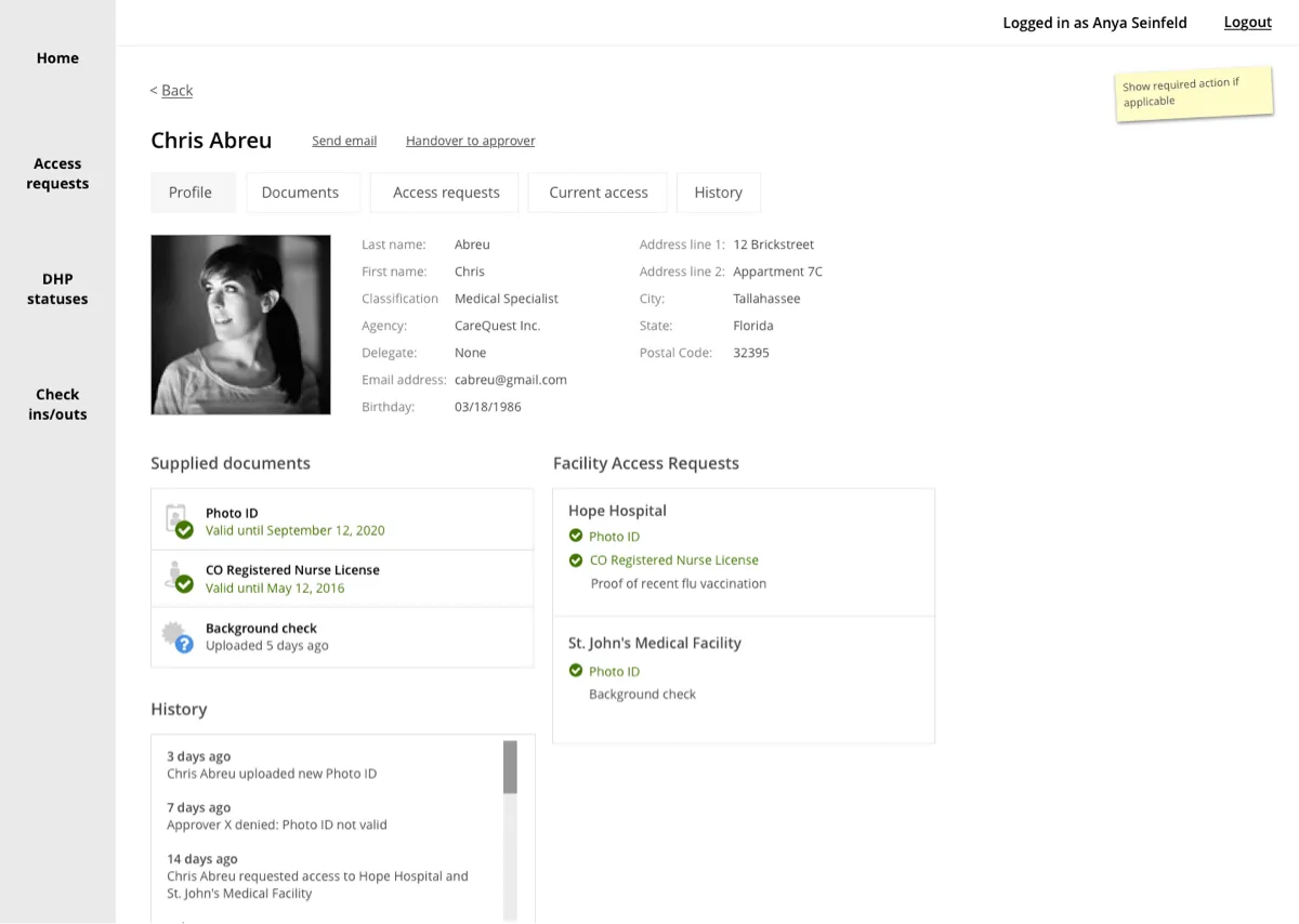 Healthcare Professionals Portal screenshot